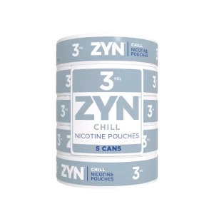 ZYN Chill 3mg – 1 Roll of 5 Cans, 75 Nicotine Pouches
