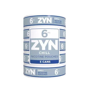 ZYN Chill 6mg – 1 Roll of 5 Cans, 75 Nicotine Pouches