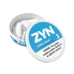 ZYN Cool Mint 3mg can with 15 nicotine pouches