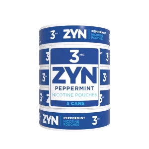 ZYN Peppermint 3mg nicotine pouches – 1 roll