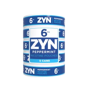 ZYN Peppermint 6mg nicotine pouches in one roll pack
